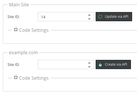 Matomo API Update Buttons