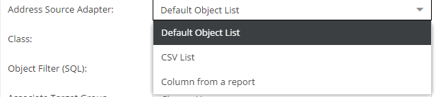 Newsletter - objects list source adapter