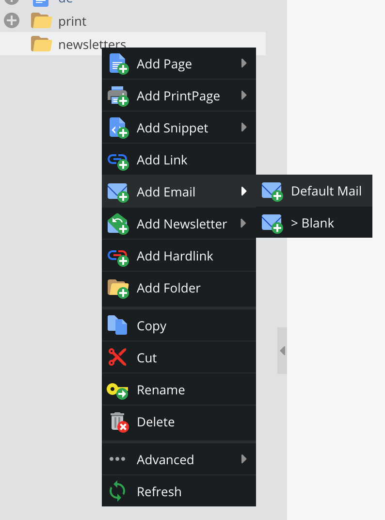 Create email document