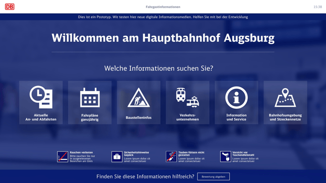 Die Digitale Vitrine: ein neues Informationserlebnis im Bahnhof