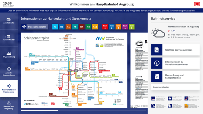 Die Digitale Vitrine: ein neues Informationserlebnis im Bahnhof
