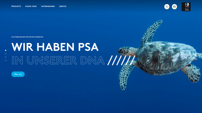 Eine Website für besondere Ansprüche: Be safe. We care.