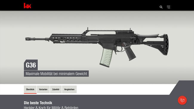Relaunch der Corporate-Website von Heckler & Koch
