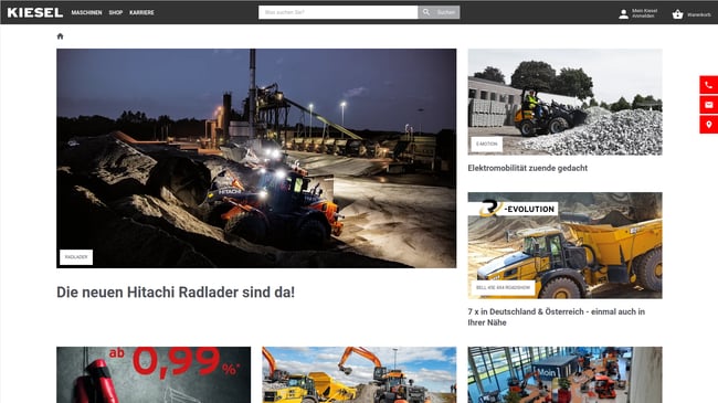 Integriertes System schlägt Insellösungen - wie mit Pimcore der Baumaschinen-Handel revolutioniert wird