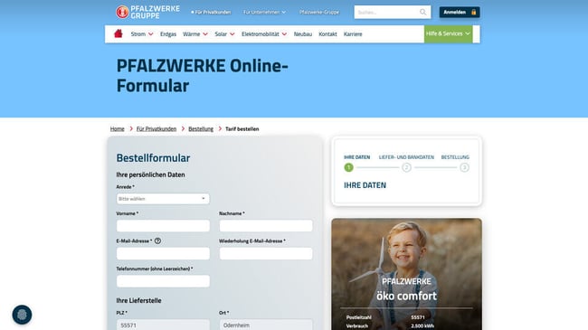 Digitale Serviceplattform für Energieversorger