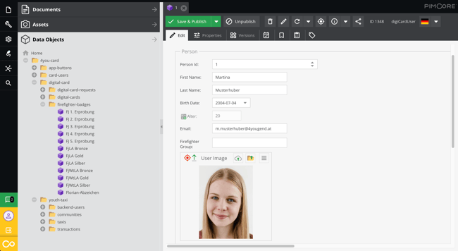 Digital Youth Platform with Pimcore for 150,000+ Users