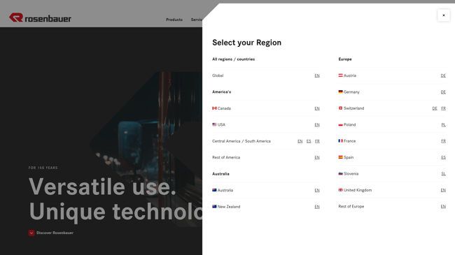 A global system for an international brand presence.