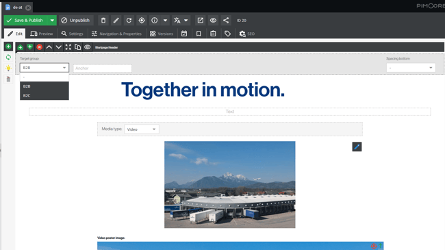 Together in motion - zwei Zielgruppen, eine Plattform