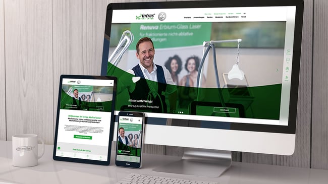 Pimcore-Powered Website for intros Medical Laser