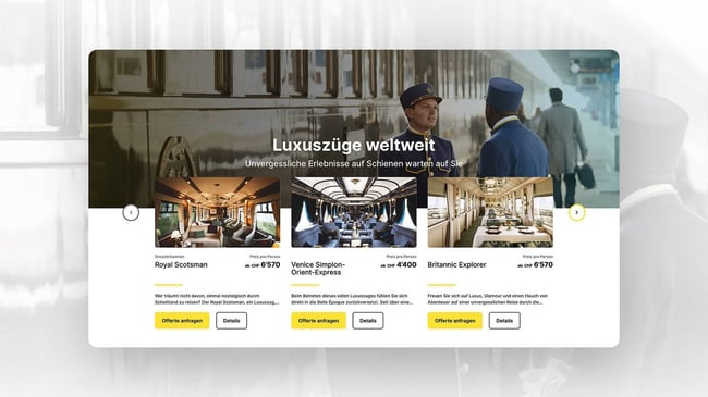 Next stop: Digital excellence – PIM, CMS & website relaunch for railtour suisse sa