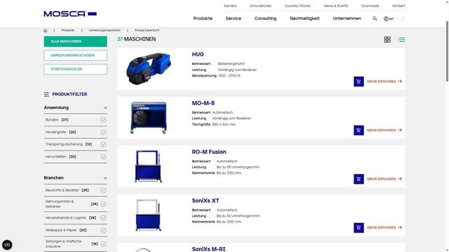 MOSCA goes global: Relaunch of EMEA and USA websites in a unified system