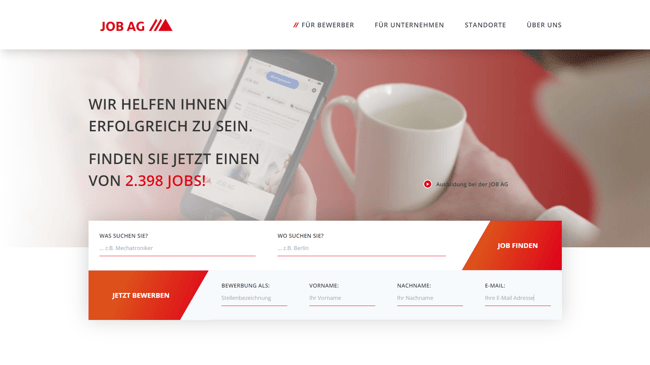 Better conversion rate for multi-site job recruiting platform
