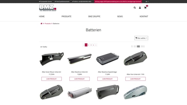 B2B eCommerce Portal for Europe's Leading Battery Manufacturer