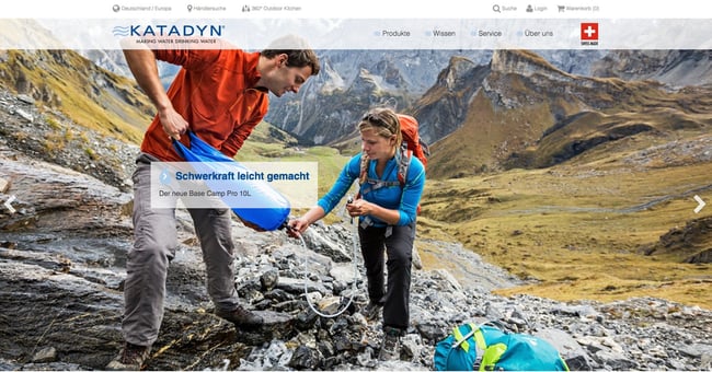 Katadyn updates websites for better experience
