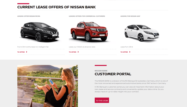 Increase in Nissan’s automotive financing