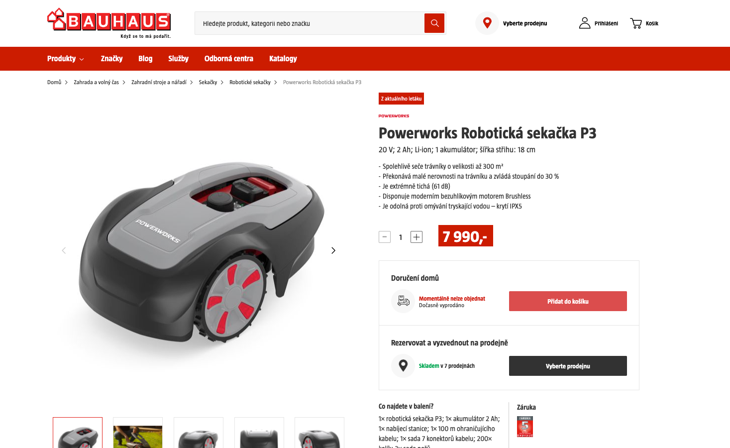 Piattaforma e-commerce per Bauhaus CZ / SK