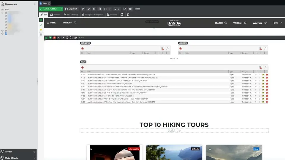 Visualizzazione coinvolgente e arricchimento di dati turistici complessi