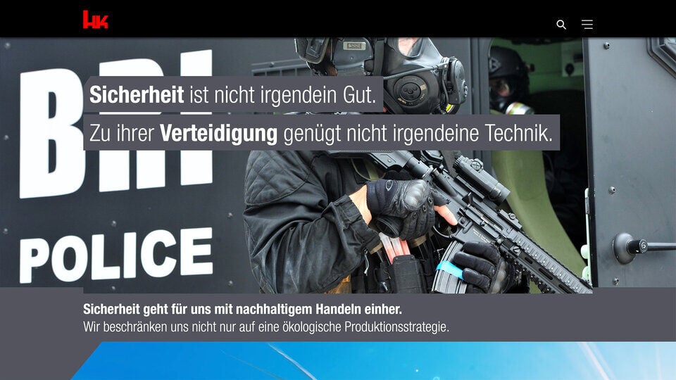 Heckler & Koch a relancé son site institutionnel.