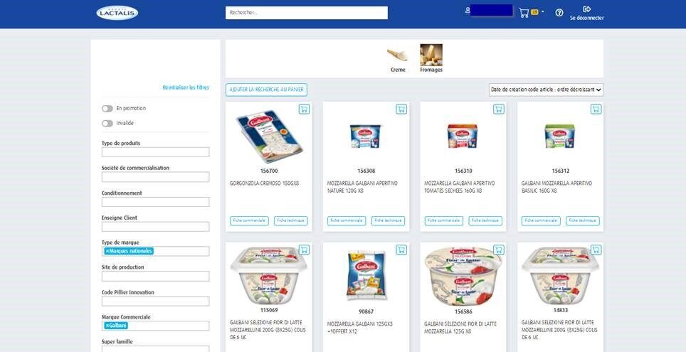 Déploie une base de données produits pour le groupe Lactalis.
