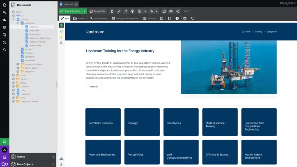 Un prestataire mondial de formation passe à l’apprentissage en ligne avec Pimcore.